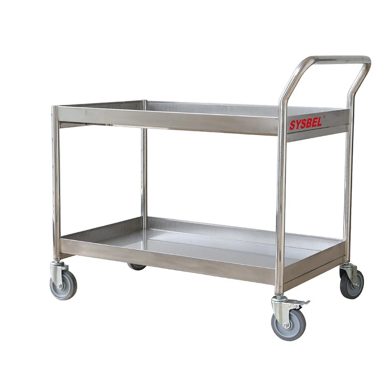 SYSBEL Laboratory Cart – Stainless Steel Spill-Containment Trolley For Safe Chemical Transport factory